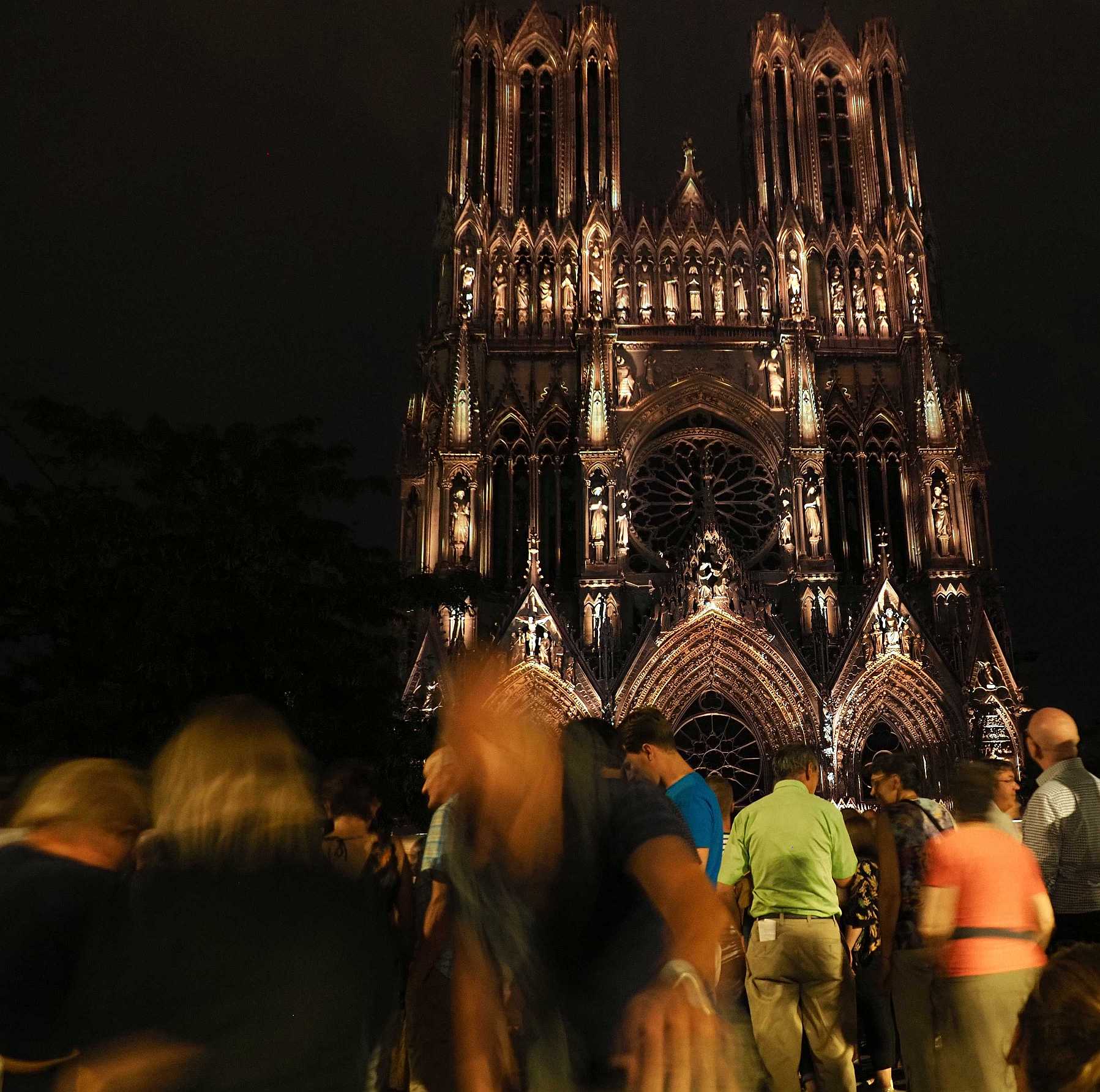 Lichtshow Kathedrale Reims